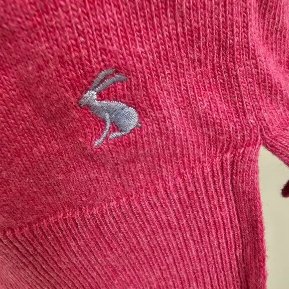 Joules Knitwear Pink Dalmatian Merino Wool Sweater Sz L - Picture 5 of 9